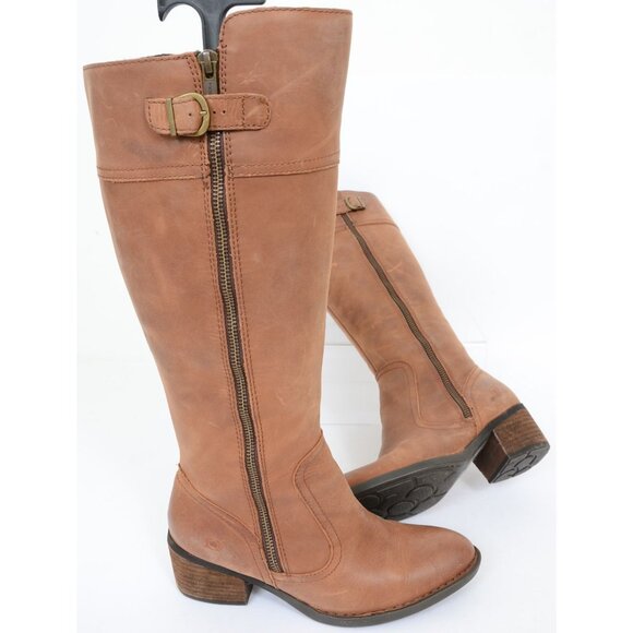 BORN Fannar Women's Western Festival Leather Knee Hi Riding Boots Size 6.5 Boho - Picture 3 of 8